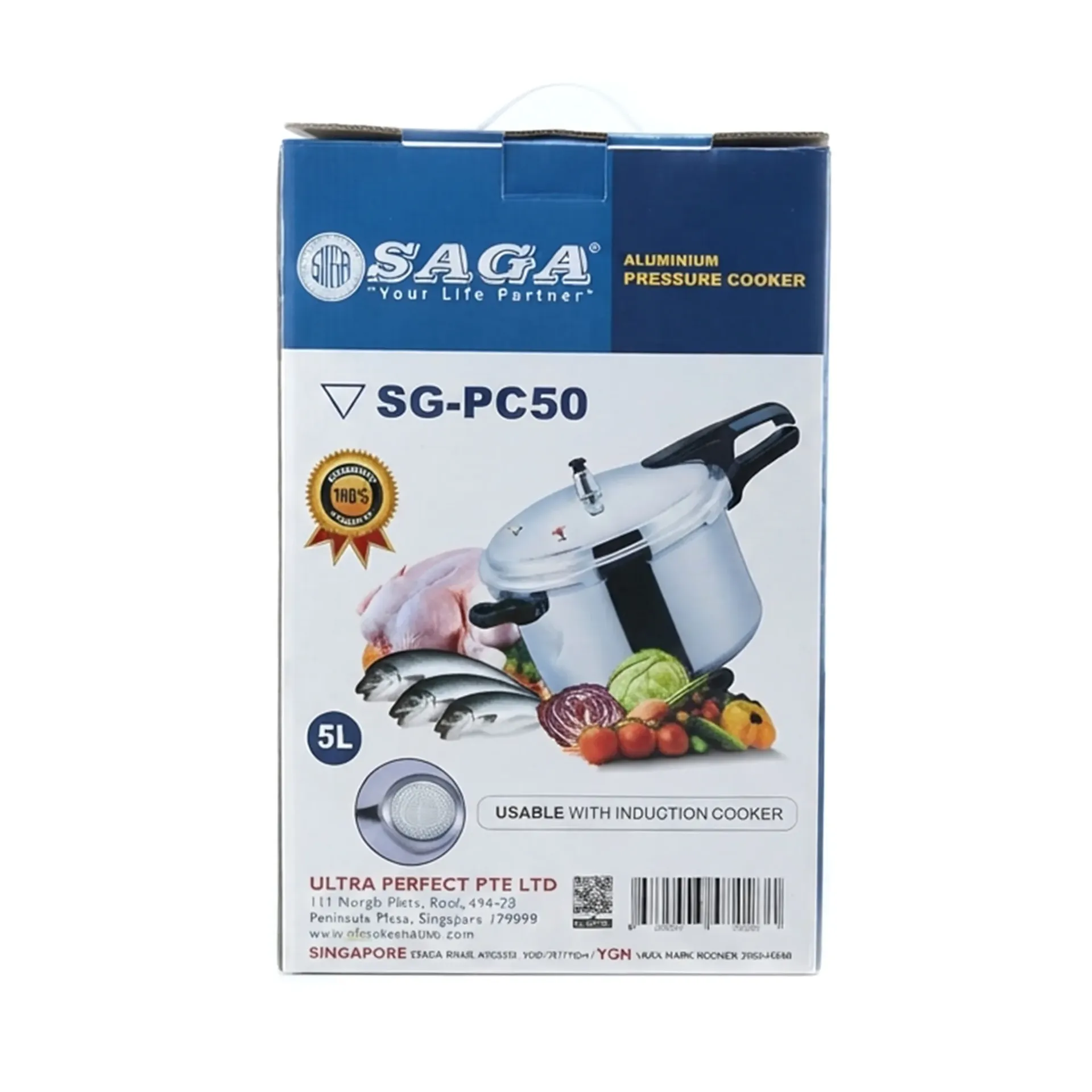 [999535] SAGA PRESSURE COOKER 5LITERS SGPC50