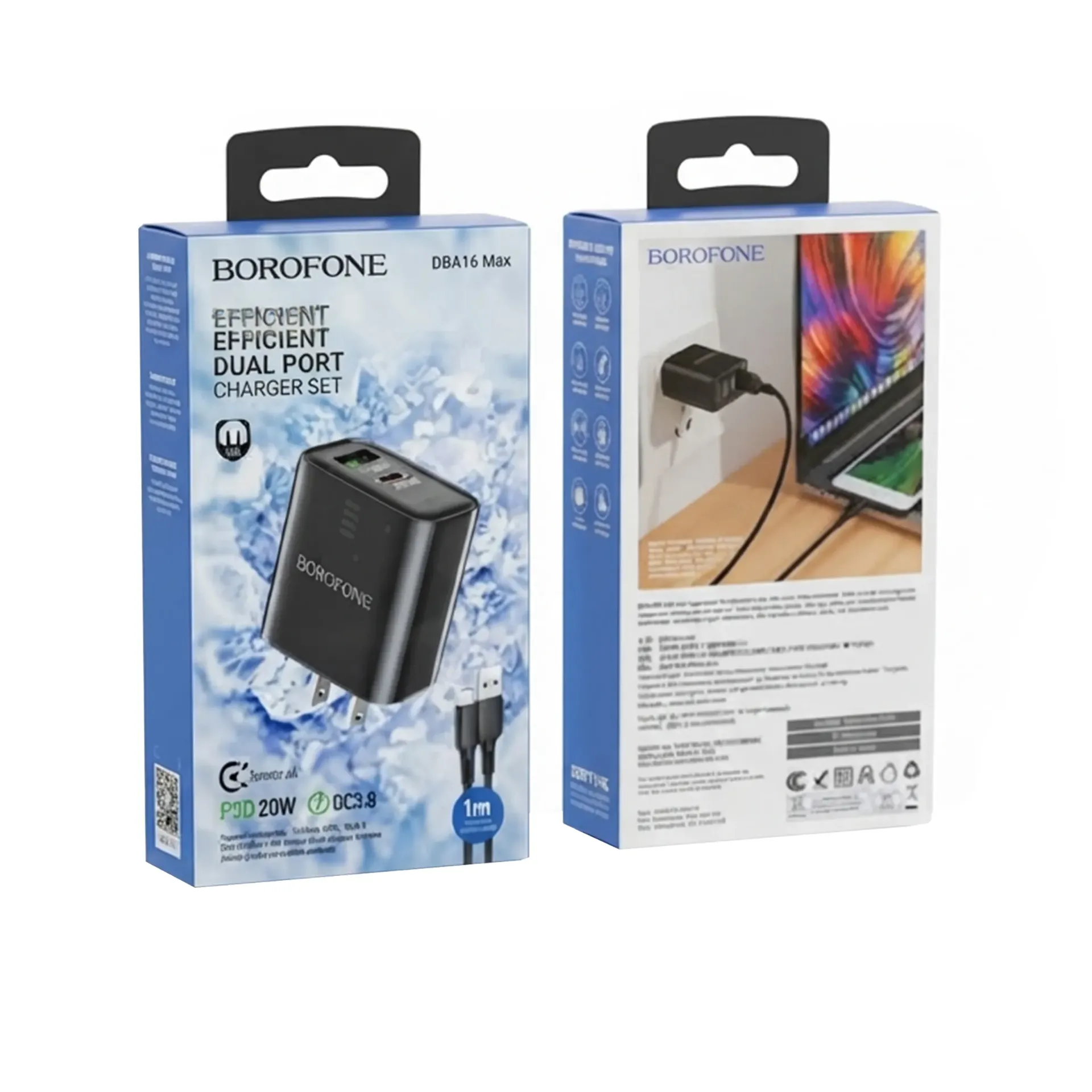 [207102026] BOROFONE CHARGER+CABLE TYPE-C TO TPYE-C DBA16