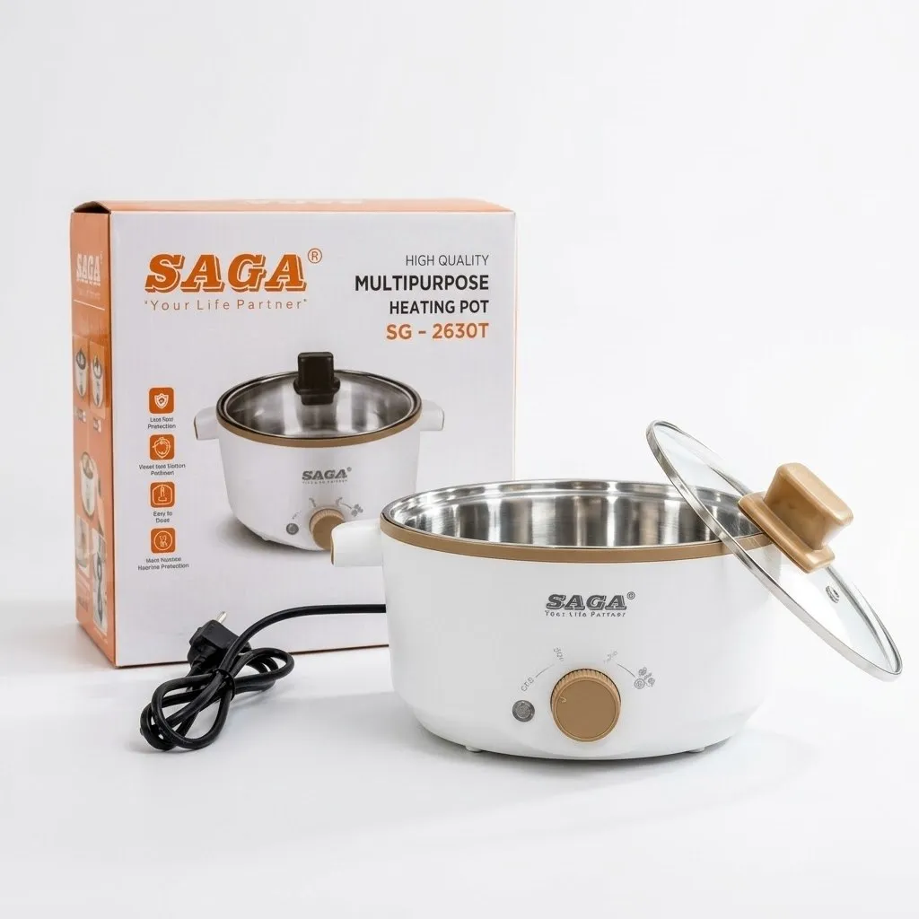 [6811226] SAGA HEATING POT STAINLESS STEEL 26CM SG-2630T