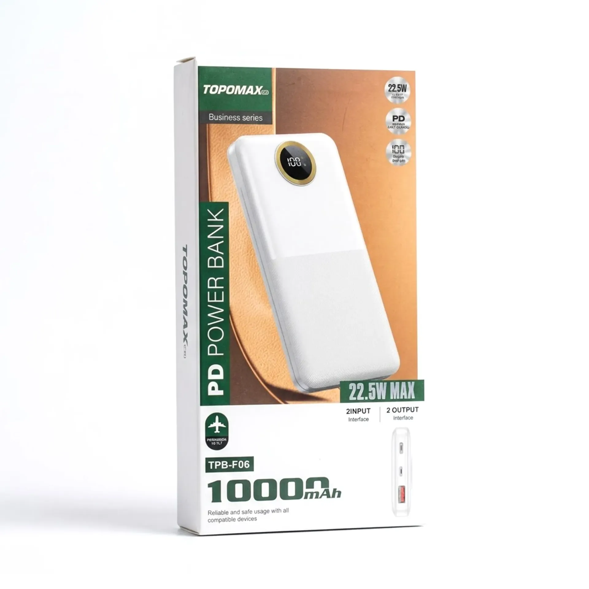 [071010226] TOPOMAX 10000MAH PD POWER BANK TPB-F06
