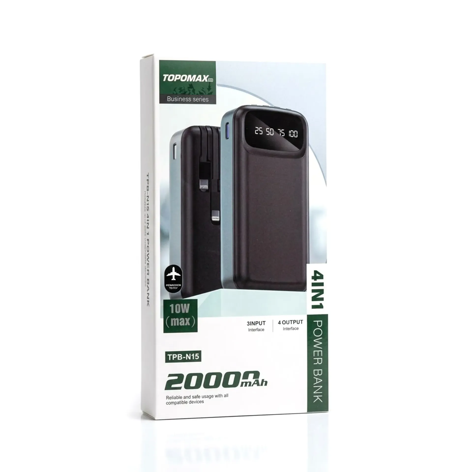[071012326] TOPOMAX 20000MAH 4IN1 POWERBANK TPB-N15